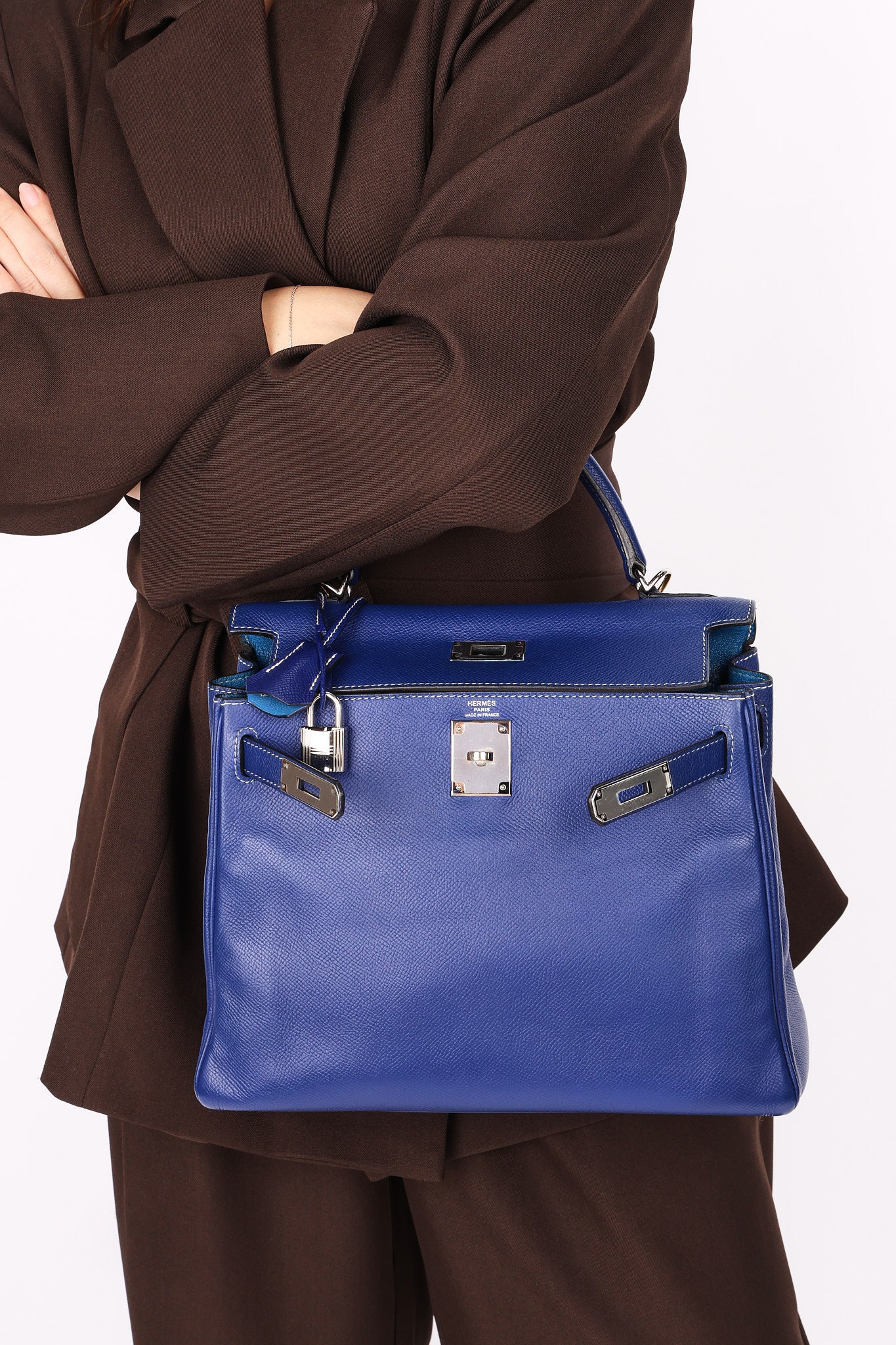 Hermès Kelly 28 (color + leather) PHW