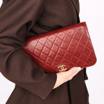 Chanel Push Pin Single Flap Bordeaux Lambskin 1997 24K GP