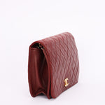 Chanel Push Pin Single Flap Bordeaux Lambskin 1997 24K GP