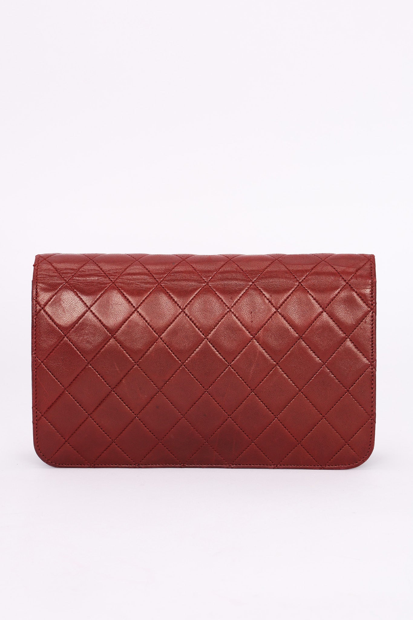 Chanel Push Pin Single Flap Bordeaux Lambskin 1997 24K GP