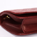 Chanel Push Pin Single Flap Bordeaux Lambskin 1997 24K GP