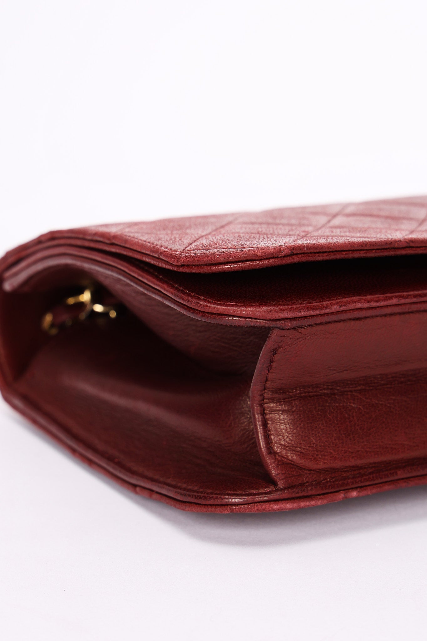 Chanel Push Pin Single Flap Bordeaux Lambskin 1997 24K GP
