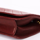 Chanel Push Pin Single Flap Bordeaux Lambskin 1997 24K GP