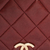 Chanel Push Pin Single Flap Bordeaux Lambskin 1997 24K GP