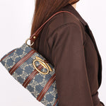 Celine Macadam Denim Shoulder Bag