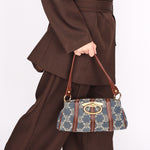 Celine Macadam Denim Shoulder Bag