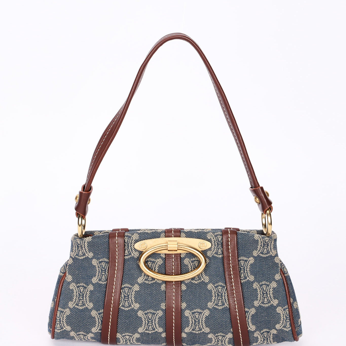 Celine Macadam Denim Knob Shoulder Bag – FashioNica