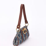 Celine Macadam Denim Knob Shoulder Bag