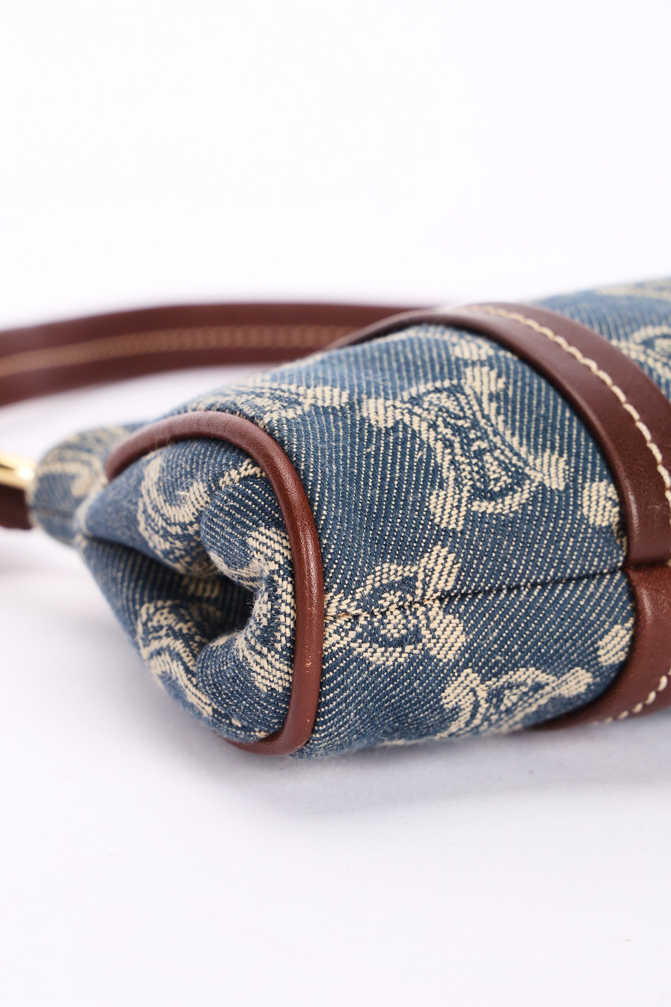 Celine Macadam Denim Shoulder Bag