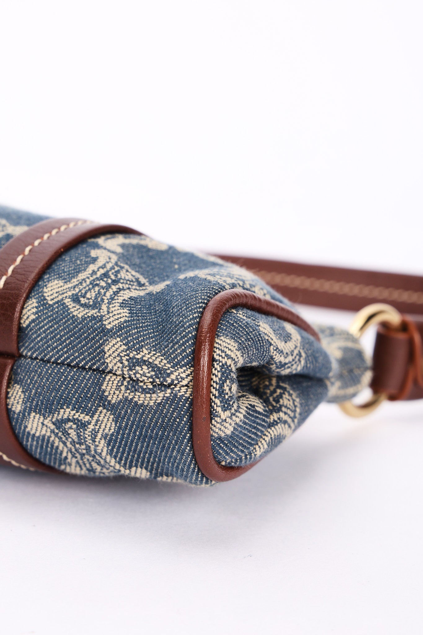 Celine Macadam Denim Shoulder Bag