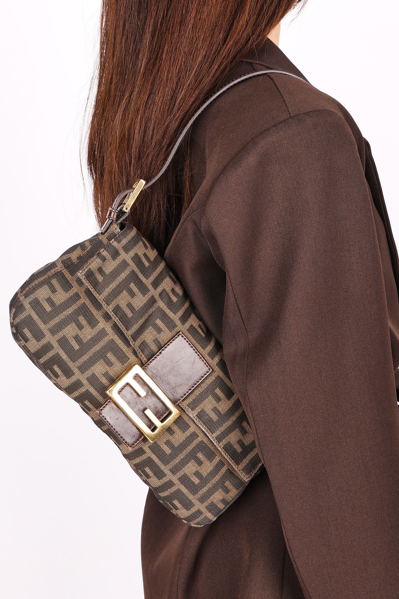 Fendi Zucca Baguette GHW