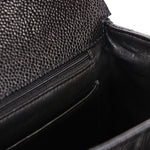 Chanel Kelly Turnlock Top Handle Bag Black Caviar SHW