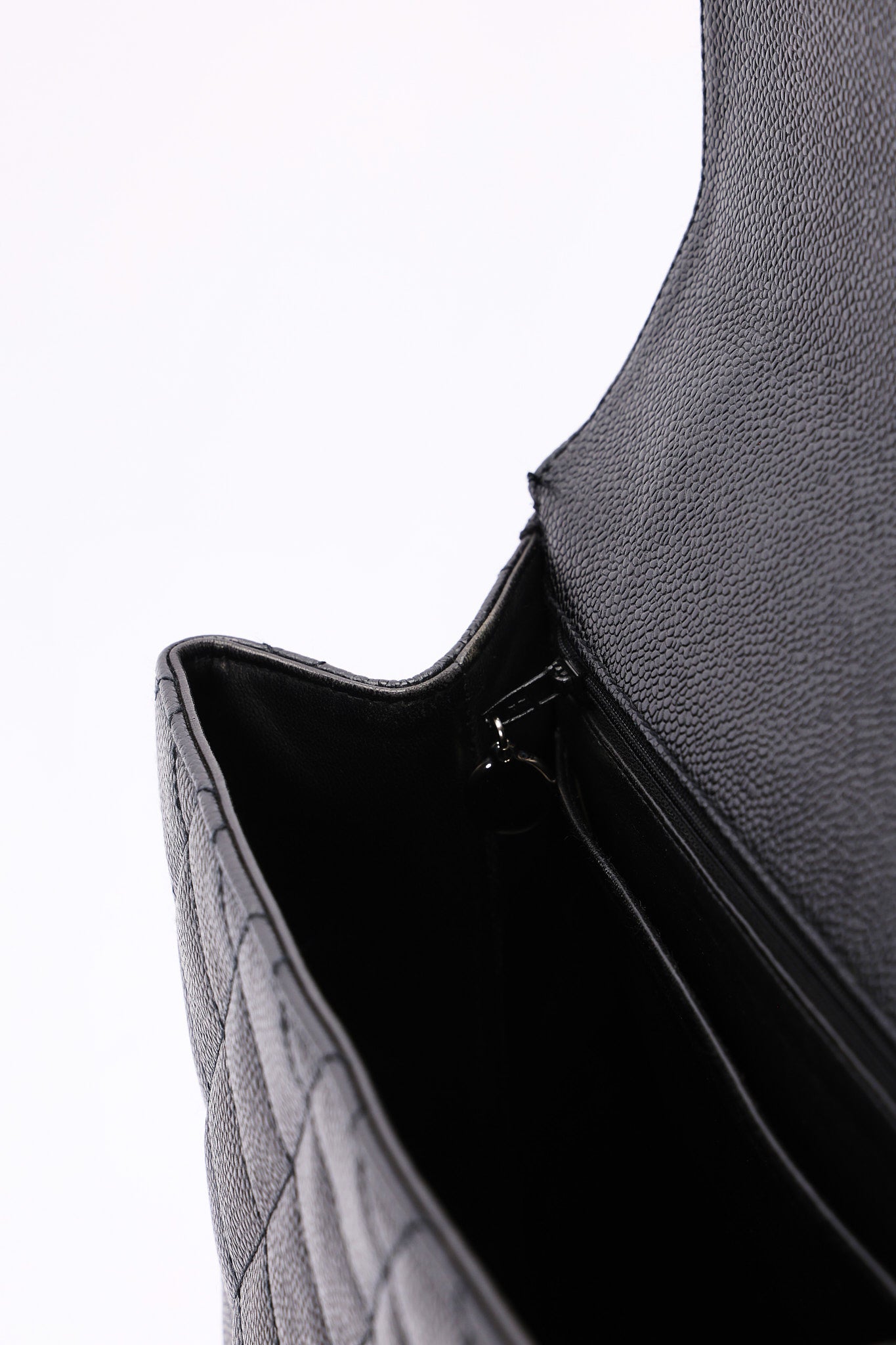 Chanel Kelly Turnlock Top Handle Bag Black Caviar SHW