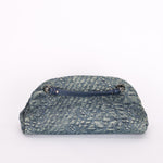 Chanel Just Mademoiselle Denim Camellia Bowler Bag SHW
