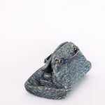 Chanel Just Mademoiselle Denim Camellia Bowler Bag SHW