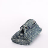 Chanel Just Mademoiselle Denim Camellia Bowler Bag SHW