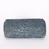 Chanel Just Mademoiselle Denim Camellia Bowler Bag SHW