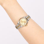 Rolex Datejust Champagne Diamond Dial Fluted Bezel Two-Tone Jubilee Bracelet 26mm