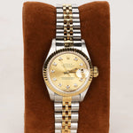 Rolex Datejust Champagne Diamond Dial Fluted Bezel Two-Tone Jubilee Bracelet 26mm