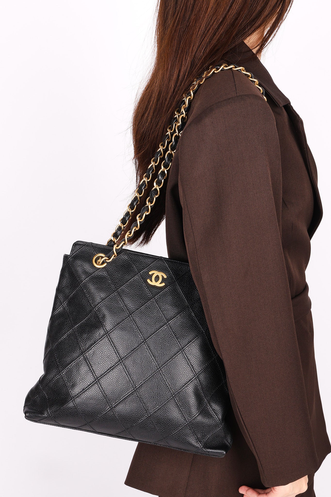 Chanel Shoulder Bag Black Caviar BGHW