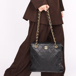 Chanel Shoulder Bag Black Caviar BGHW