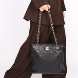 Chanel Shoulder Bag Black Caviar BGHW