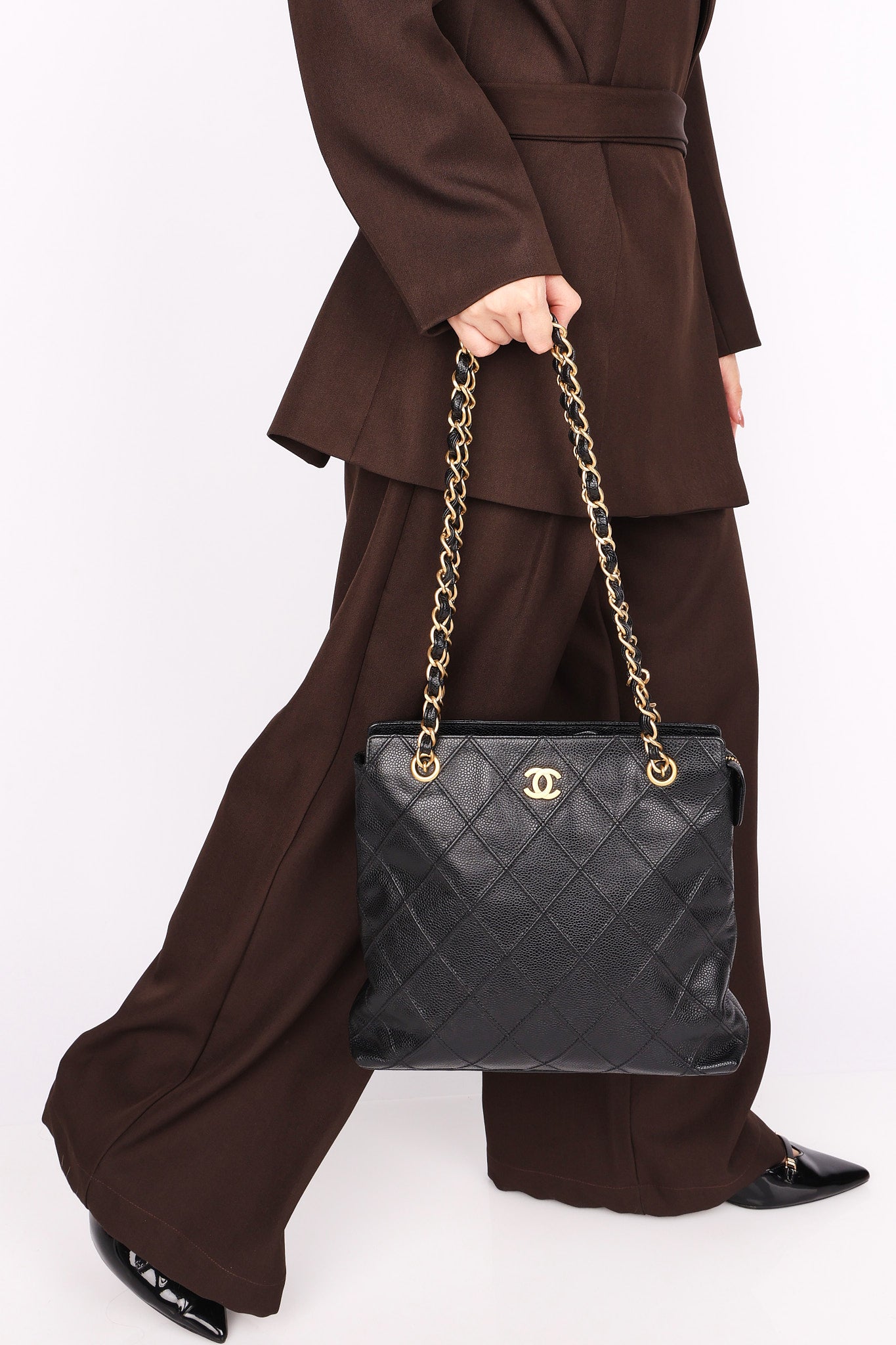 Chanel Shoulder Bag Black Caviar BGHW