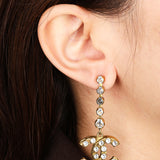 Chanel 2020 CC Crystal Drop Earrings