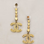 Chanel 2020 CC Crystal Drop Earrings