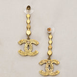 Chanel 2020 CC Crystal Drop Earrings