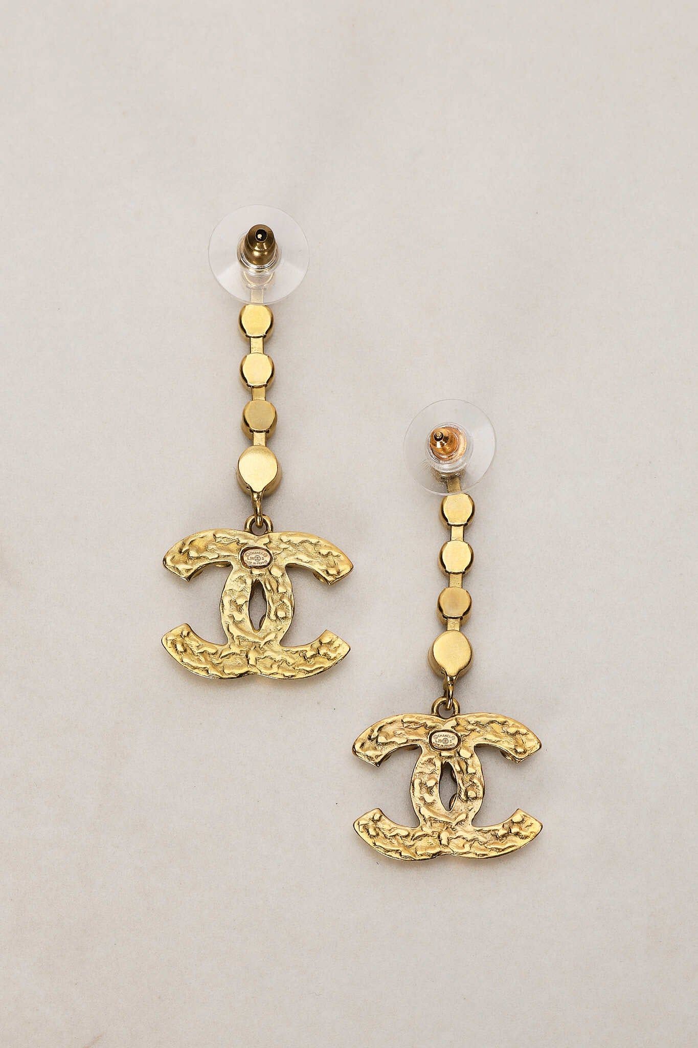 Chanel 2020 CC Crystal Drop Earrings