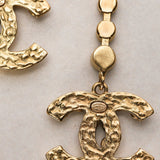Chanel 2020 CC Crystal Drop Earrings