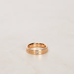 Tiffany & Co 18K Rose Gold and Diamond Band Ring, Size US 4