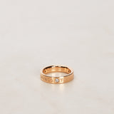 Tiffany & Co 18K Rose Gold and Diamond Band Ring, Size US 4