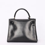 Hermès Kelly 28 Noir Box 1977 GHW