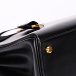 Hermès Kelly 28 Noir Box 1977 GHW