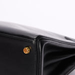 Hermès Kelly 28 Noir Box 1977 GHW