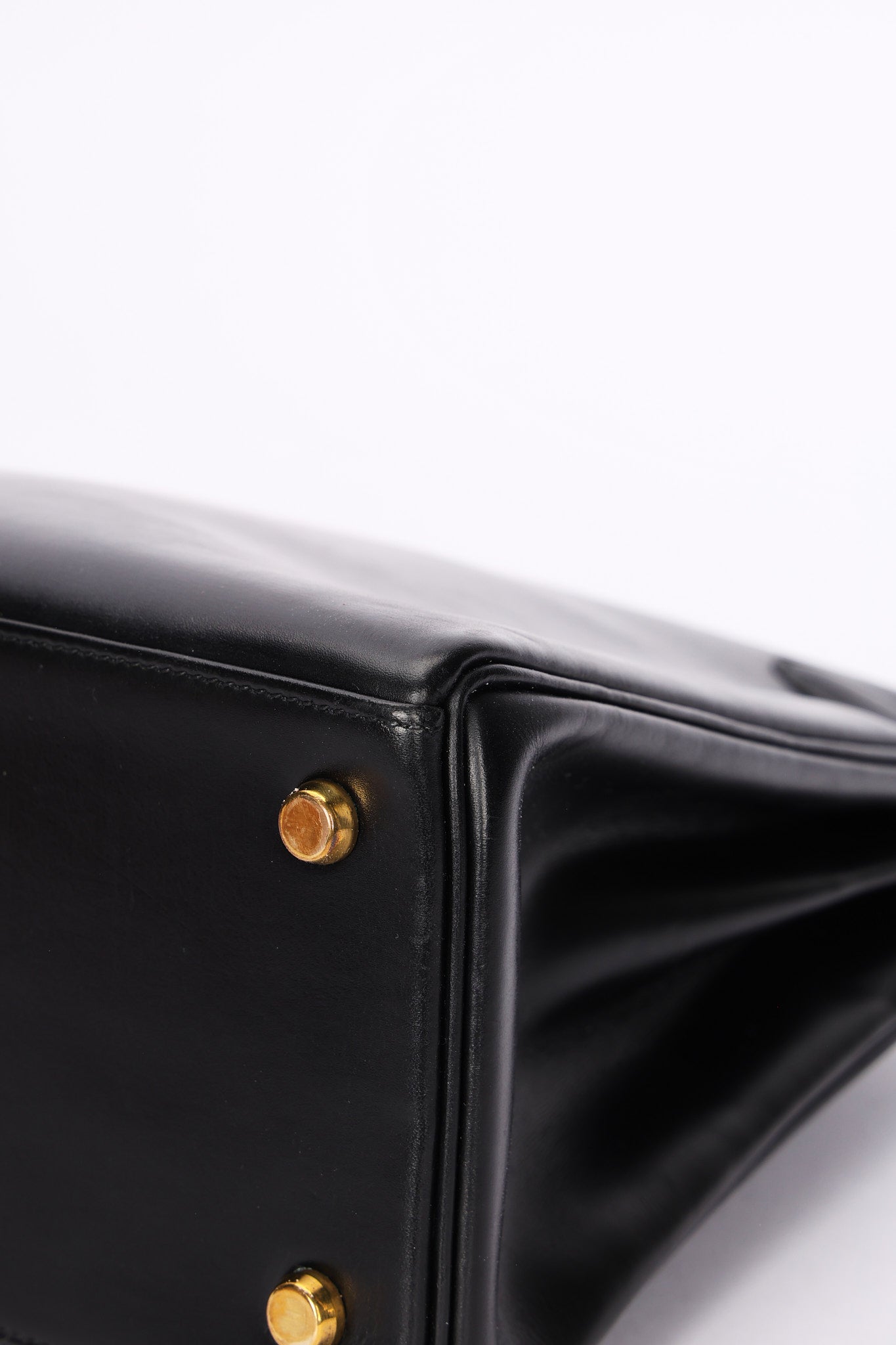 Hermès Kelly 28 Noir Box 1977 GHW