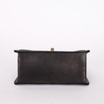 Chanel Turnlock Top Handle Bag Black Calfskin AGHW