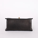 Chanel Turnlock Top Handle Bag Black Calfskin AGHW