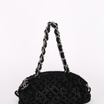 Chanel Jacquard Chain Print Bowling Bag Black (material) SHW
