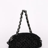 Chanel Jacquard Chain Print Bowling Bag Black (material) SHW
