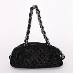 Chanel Jacquard Chain Print Bowling Bag Black (material) SHW