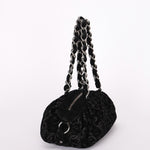Chanel Jacquard Chain Print Bowling Bag Black (material) SHW