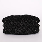 Chanel Jacquard Chain Print Bowling Bag Black (material) SHW