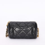 Chanel Mini Barrel Bag with Bijoux Chain Black Lambskin GHW
