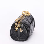 Chanel Mini Barrel Bag with Bijoux Chain Black Lambskin GHW