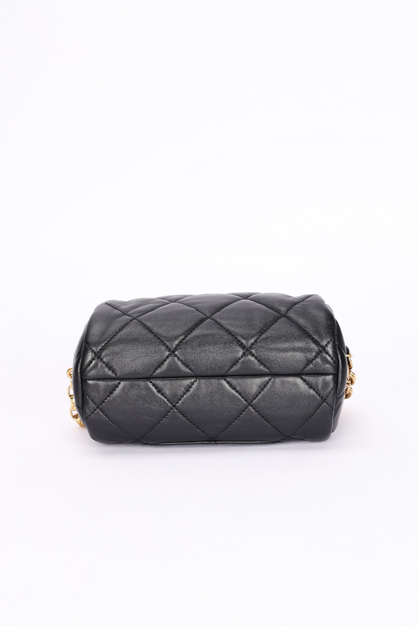 Chanel Mini Barrel Bag with Bijoux Chain Black Lambskin GHW