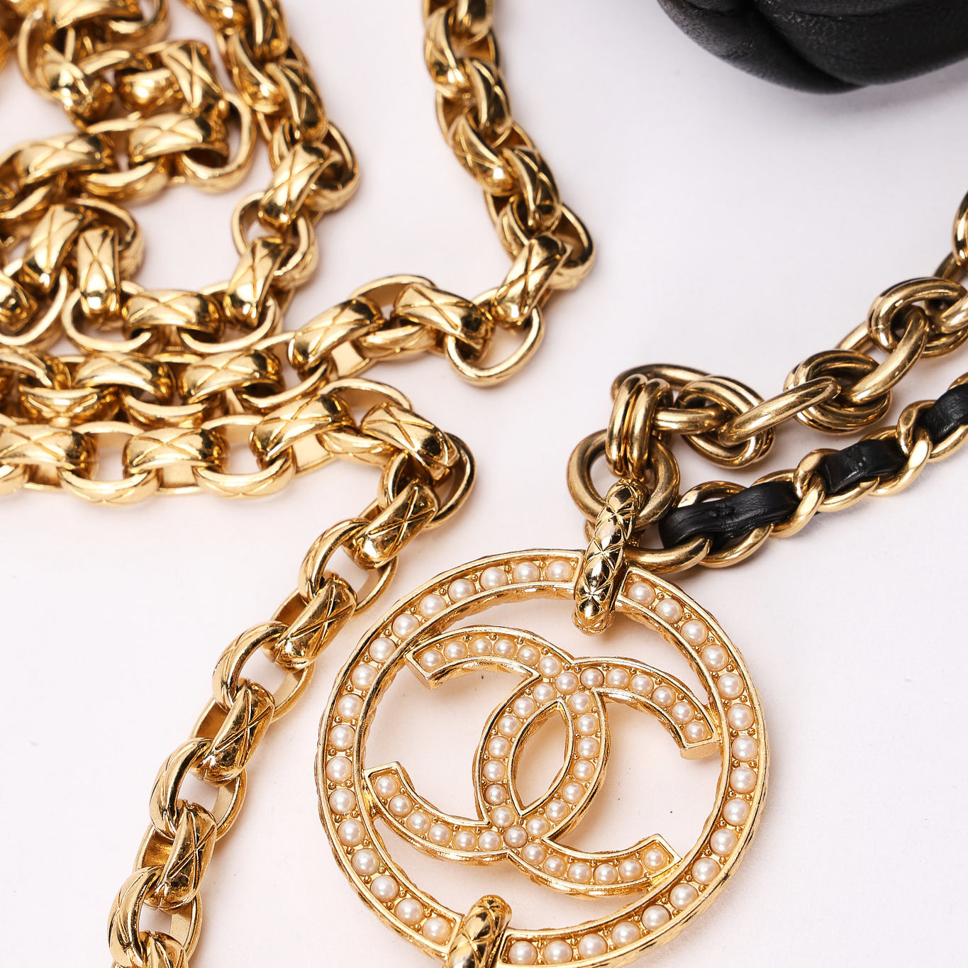 Chanel Mini Barrel Bag with Bijoux Chain Black Lambskin GHW