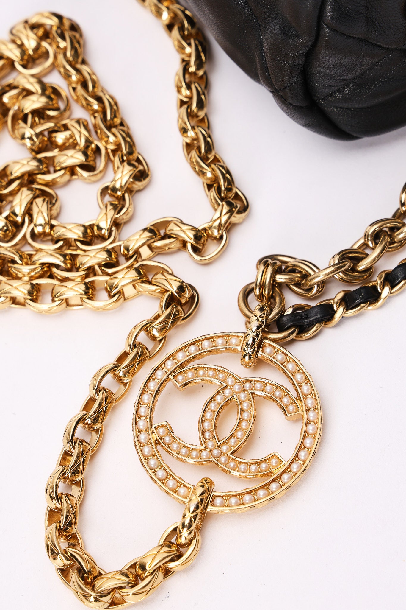 Chanel Mini Barrel Bag with Bijoux Chain Black Lambskin GHW